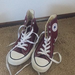 High Top Converse Maroon